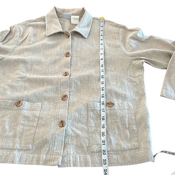 Sport Timer Vintage Beige Lightweight Jacket Blazer Woman Size Medium - Picture 8 of 8